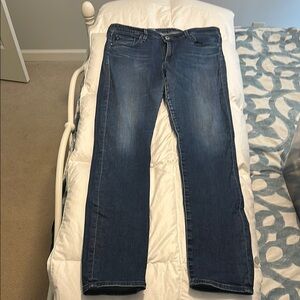 AG Adriano Goldschmied Dark Blue Straight Jeans